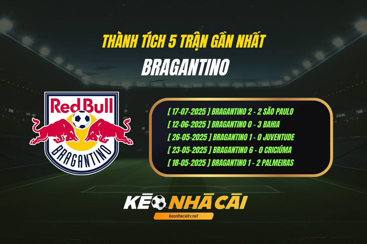 Thanh Tich 5 Tran Gan Nhat Bragantino Thanh Tich 5 Tran Gan Nhat Bragantino
